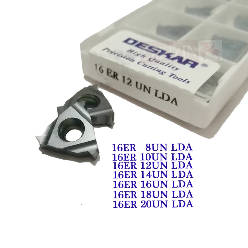 

10PCS 16ER 16IR 8UN 10UN 12UN 14UN 16UN 18UN 20UN Carbide insert original DESKAR slotted insert CNC lathe thread turning tool