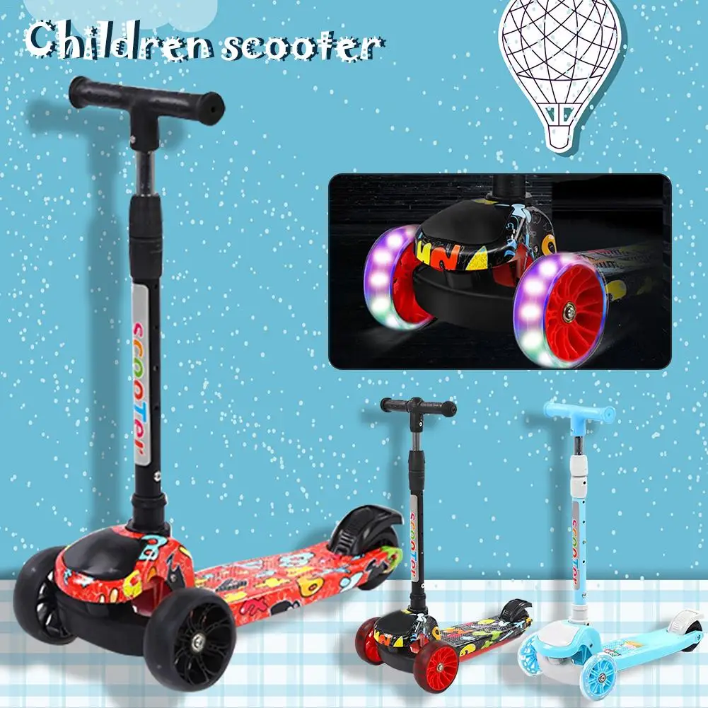 Складной Блестящий детский гироскутер От 2 до 16 лет регулируемый по высоте складной детский баланс велосипед свет вспышка Детская прогулка с светодиодный свет