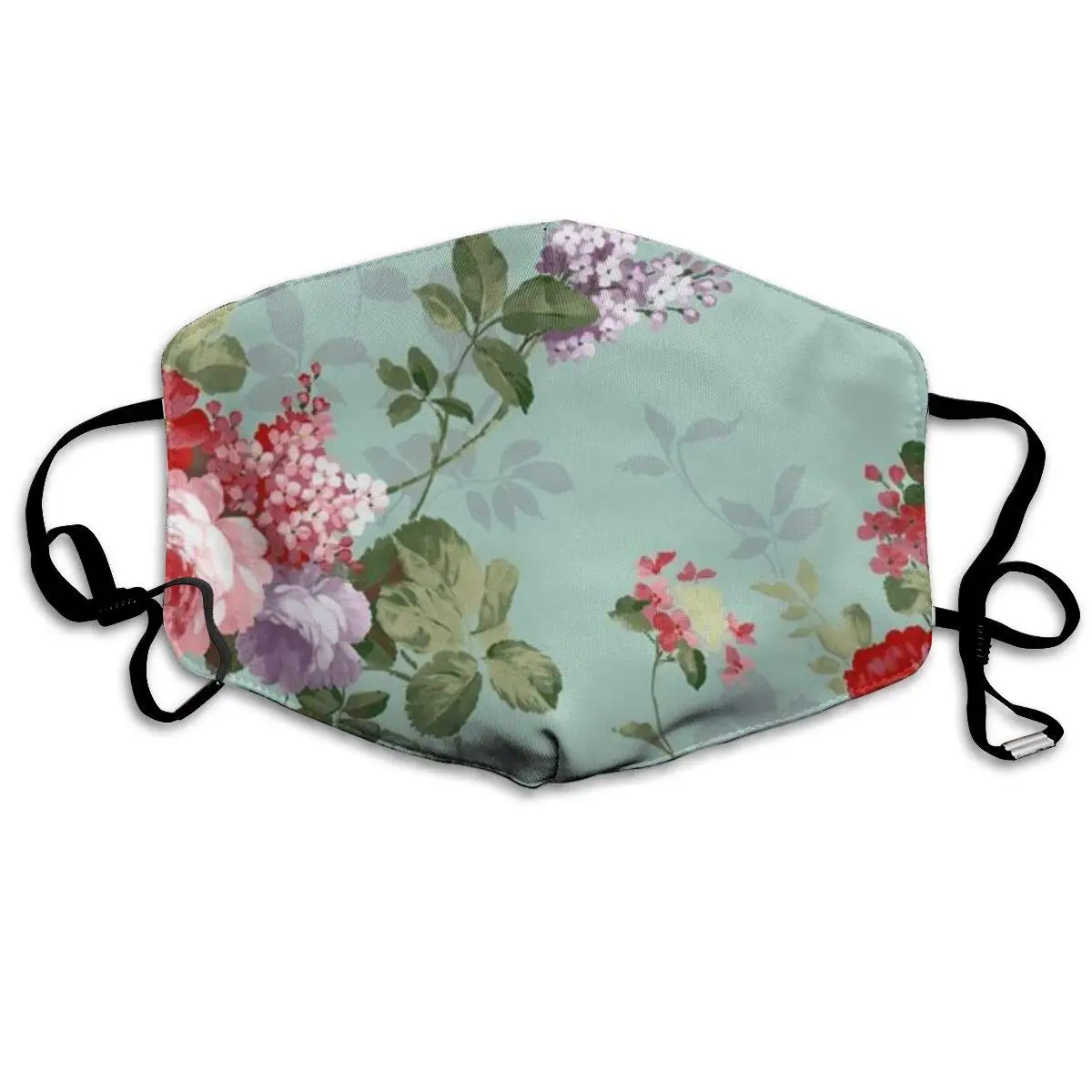 

Mouth Mask Flowers Green Print Masks - Breathable Adjustable Windproof Mouth-Muffle, Camping Running for Women and Men