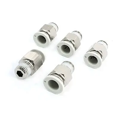

5Pcs 15/32" Male Thread 25/64" Tube Push in Straight Quick Couplers Fittings