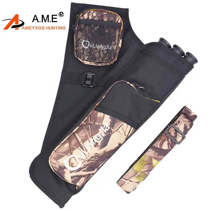 Ceny 1 PC 4 kolory strzałka kołczan z 3 rurkami strzałka węglowa w kolorze moro strzałka kołczan prawa ręka płótno PC Tube