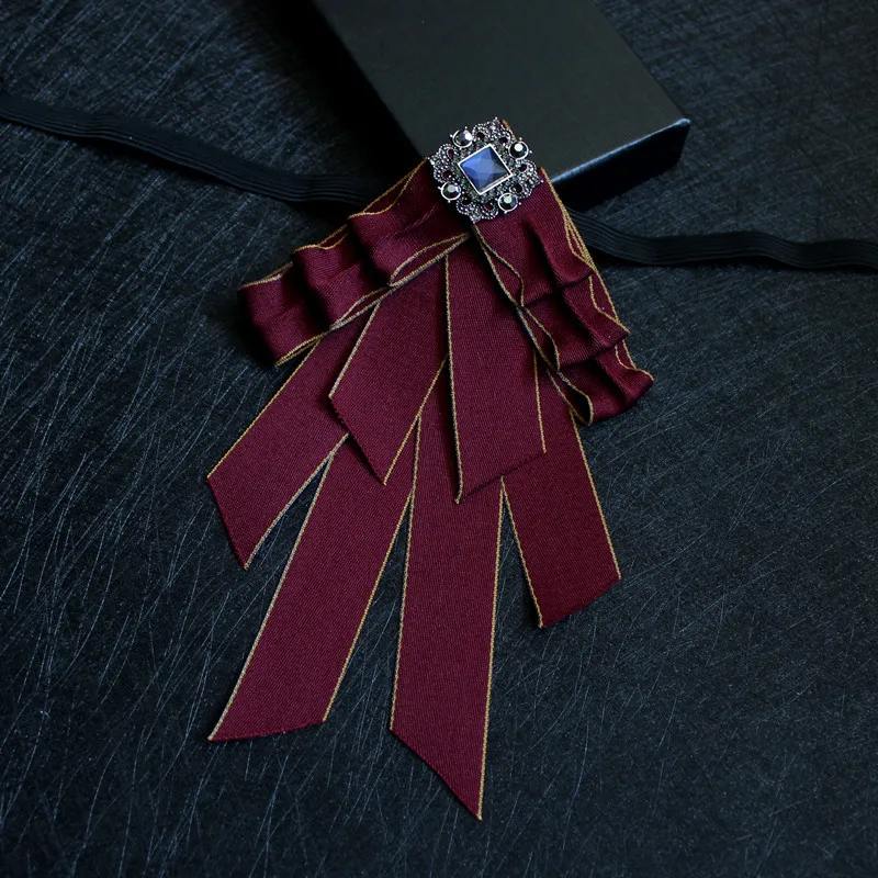 Handmade Bow Tie Мужская и женская рубашка с воротником и горным хрусталем, сплав, галстук-бабочка, новинка, Свадебный, деловой, Рождественский галстук, галстук, Униформа, лента, галстук-бабочка - Цвет: Handmade Bow Tie