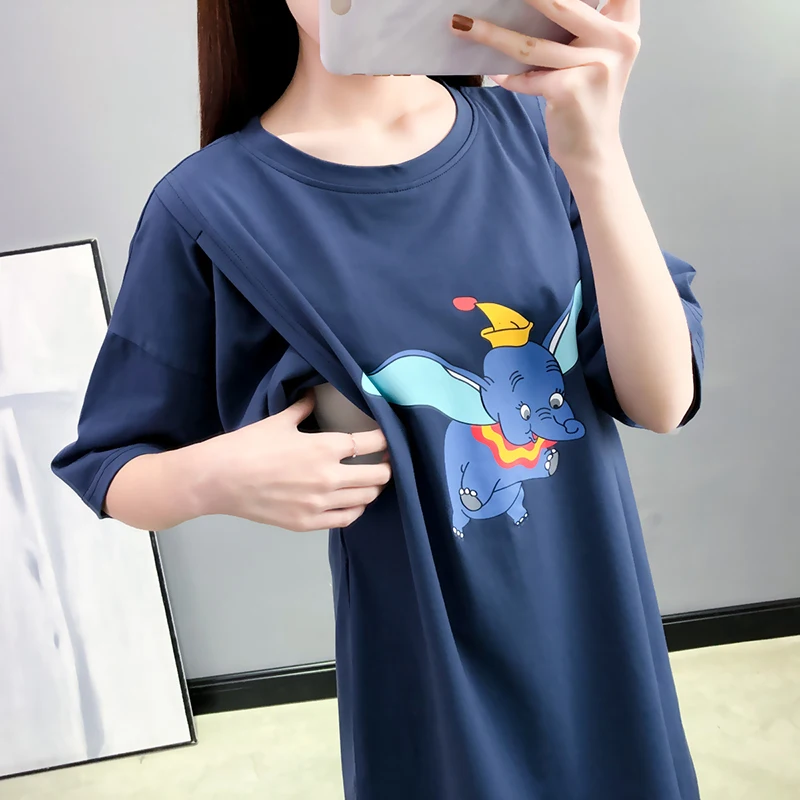 Special Price T-Shirt Oversize Maternity-Clothing Elephant Pregnancy-Women Blouse Cotton-Top Print nz3pnA50