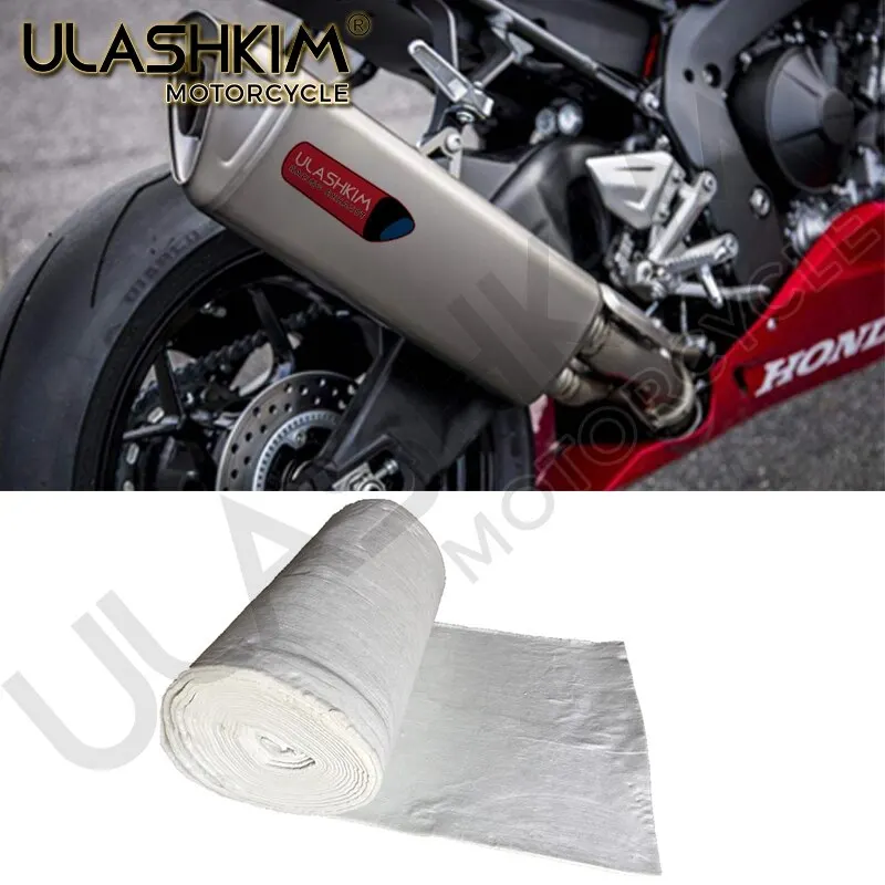 Глушитель выхлопной трубы мотоцикла термостойкий стекловолокно изоляция