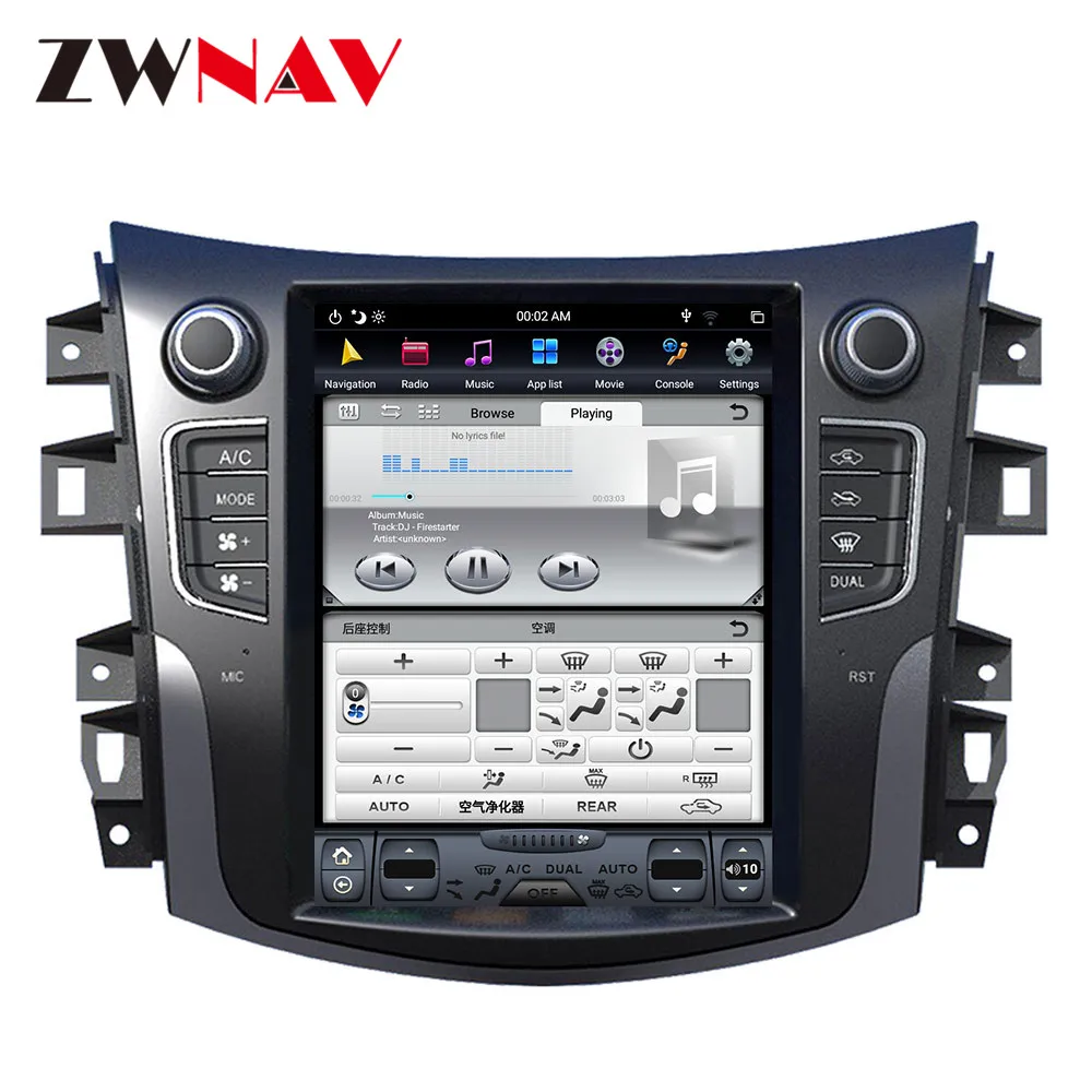 Clearance DSP Carplay vertical Tesla screen Android 9.0 Car Multimedia Player For NISSAN NP300 Navara 2014-019 GPS Radio stereo head unit 7