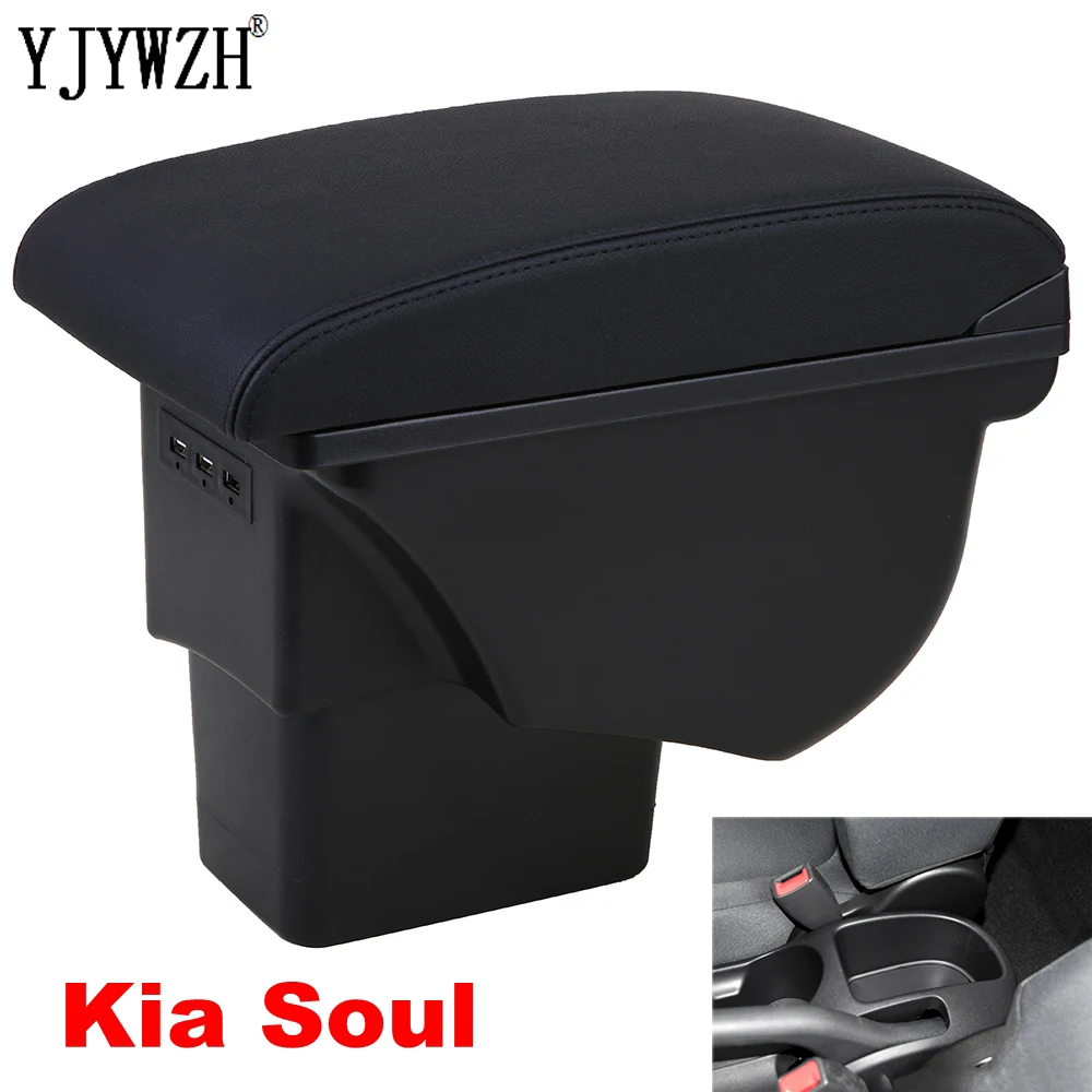 Armrest Box For Kia Soul Leather Car Interior Parts Center Console Auto
