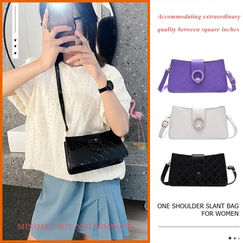

Lattice Pattern PU Women Handbag Female Elegant Totes Underarm Shoulder Bags Popular Simple Female Daily Bag