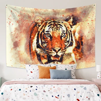 

Tiger Animals Wall Hanging Tapestry Background Boho Decor Fabric Wall Tapestry Wall Carpet Dorm Decor for Bedroom Home Decor