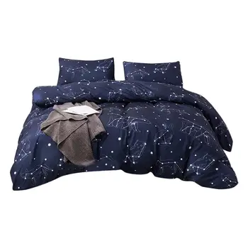 

Duvet Cover Blue Bedding Set Double Bed Comforters Twins King Set Bed Starry Constellation Pattern pillowcase