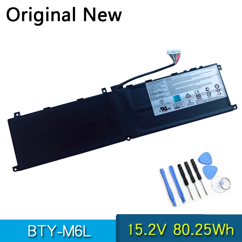 

NEW Original BTY-M6L Laptop Battery For MSI GS65 GS75 Stealth Thin 8SE 8SF PS63 P65 P75 Creator 8SG 8RF 9SG 9SE 9SD MS-16Q3 16Q2