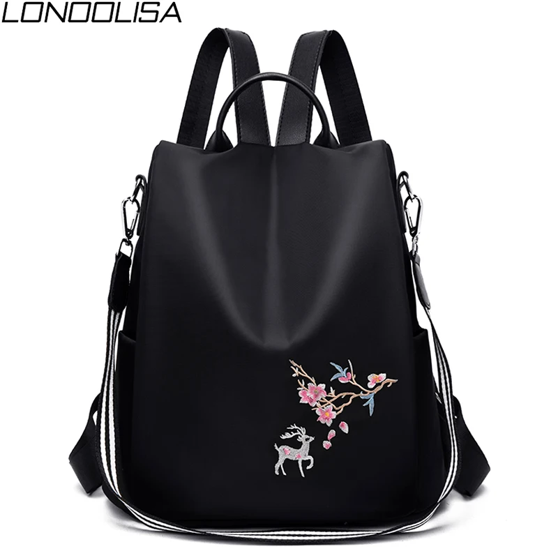 Элегантный женский рюкзак с вышивкой оленя Sika Mochila Feminina 3 в 1 светильник школьная