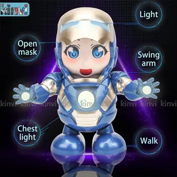 

Avengers 4 Final Battle Saver Little Pepper Blue Iron Man mack Set Electric Music Dancing Light Robot