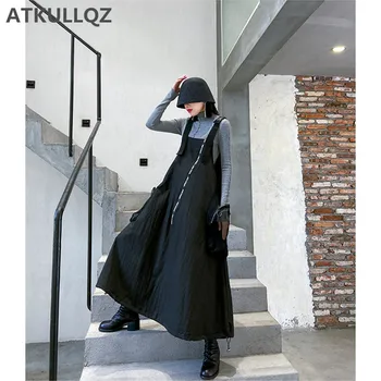 

Strap dress 2020 new women's spring large size fat mm dress female long outer wear hanging loose loose dress fashion streetwear