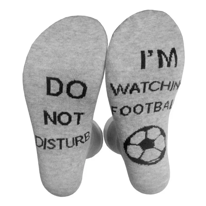 Men Women Funny Novelty Crew Socks Do Not Disturb I Am Watching Rugby Football Golf Combed Cotton Stockings Sport Lovers