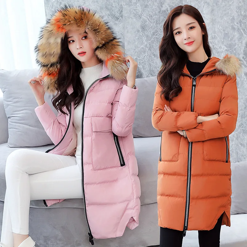 

Cotton-padded Clothes Women's Mid-length Korean-style 2017 New Style Loose-Fit Popular Versatile Slim Fit Slimming Thick Genuine