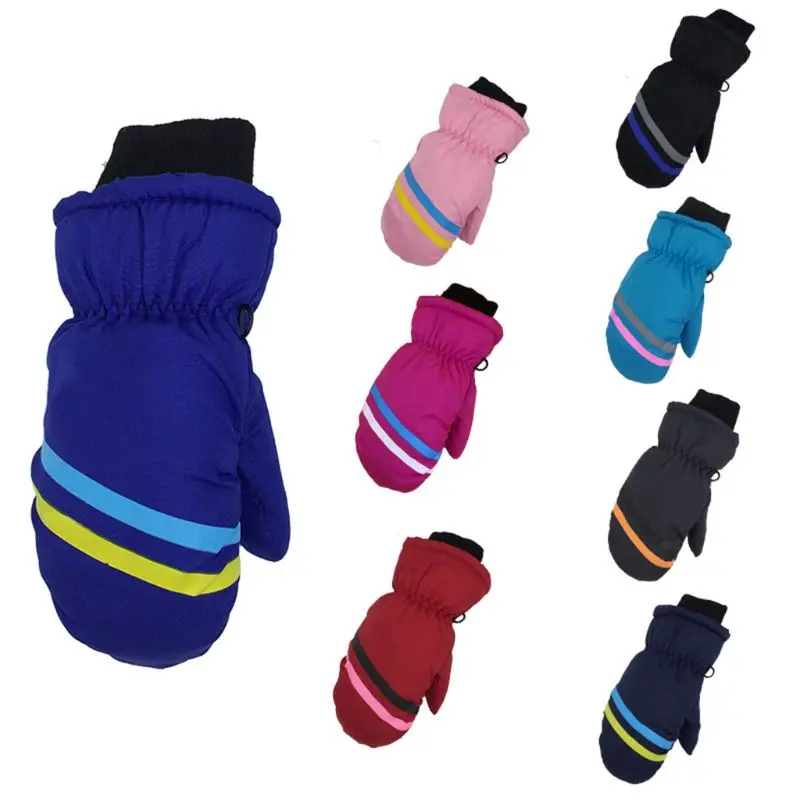Kids Winter Warm Gloves Windproof For Children Boys Girls Ski Cycling Climbing Outdoor Gloves Waterproof