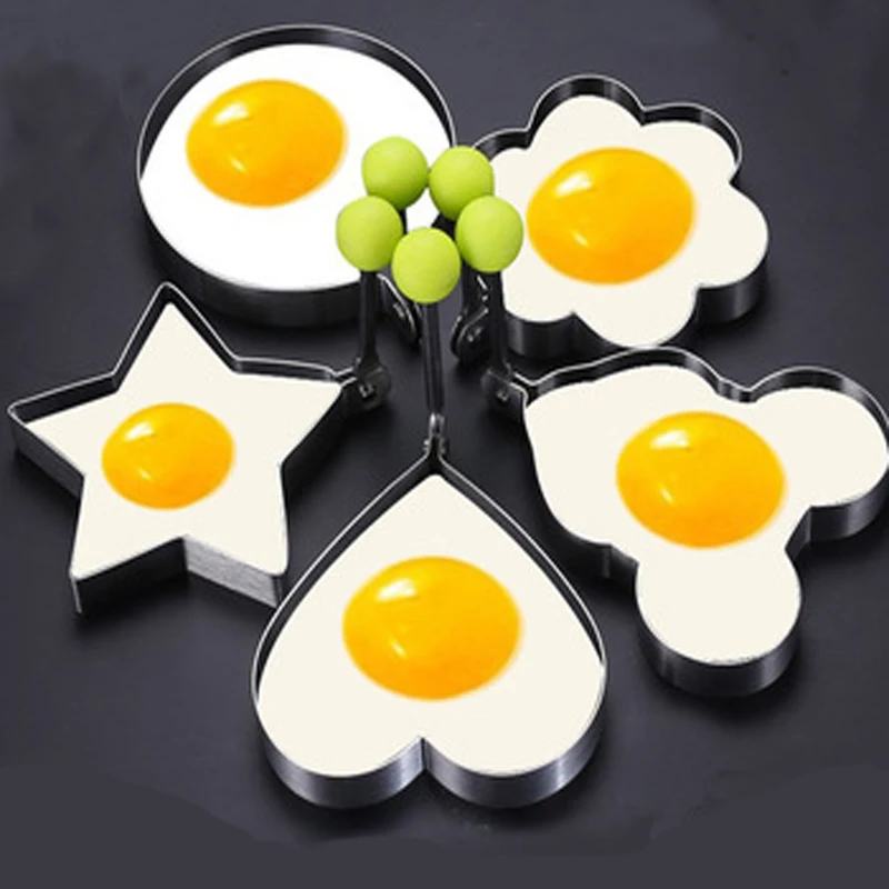 5 style egg mold Новая антипригарная сковорода для омлета для яиц, торта, ветчины, сковороды без масла-дыма, сковорода-гриль, кухонная утварь, инструменты - Цвет: 5 style egg mold