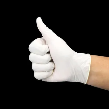 

50 pairs 9 inch disposable latex gloves, anti-skid acid and alkali laboratory rubber household cleaning supplies