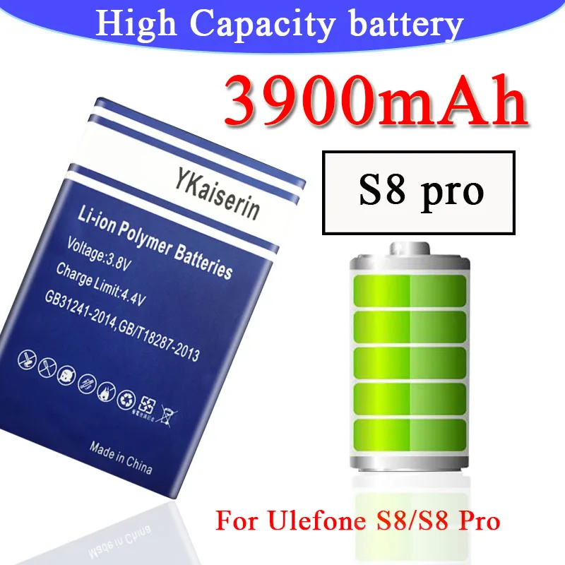 S8 аккумулятор 3900mah для Ulefone S8 Pro 5,3 дюймов Android 7,0 4G мобильный телефон MT6737 четырехъядерный