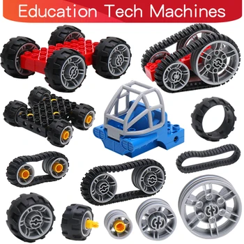 

Big Building Bricks Technic Blocks Parts Tire Tank Wheel Educational Toys Compatible Duploly Technology Mechanical 45002/9656