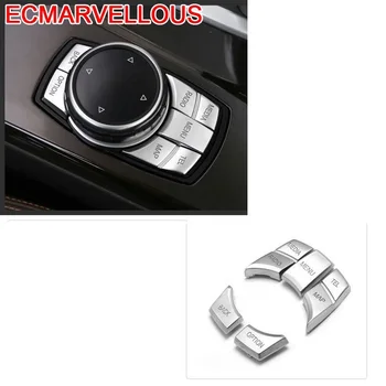 

Auto Control System Multimedia Button Knob Automobile Modified Chromium Car Styling Covers Accessories 18 19 FOR BMW X1 series