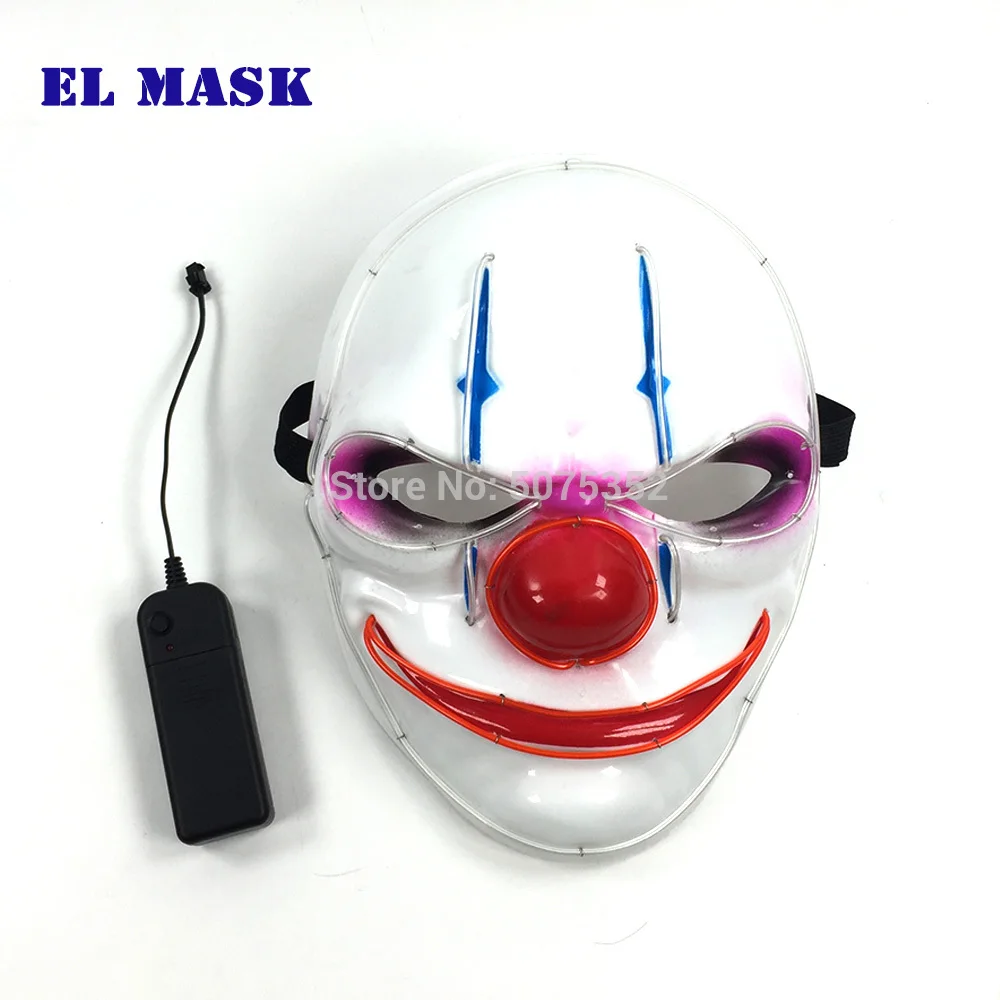 halloween costumes 2022Hot Sales Fashion LED Mask Luminous Glowing Halloween Party Mask Neon EL Mask Halloween Cosplay Mask Mascara Horror Maska sexy cosplay