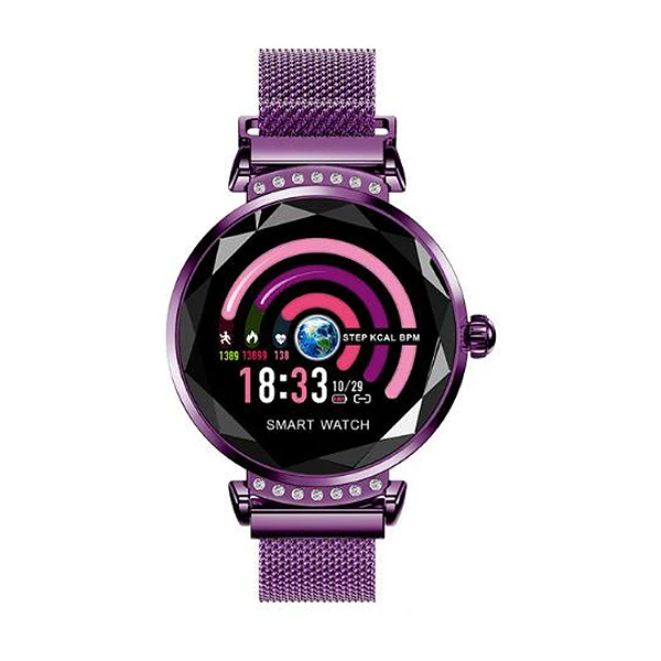 Purple Модный умный Браслет Ip67 Водонепроницаемый H2 умный Браслет монитор сердечного ритма умный Браслет - Цвет: Purple