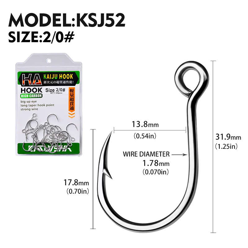 Carbon Steel Fishing Hooks, Big Eye Fishing Hooks