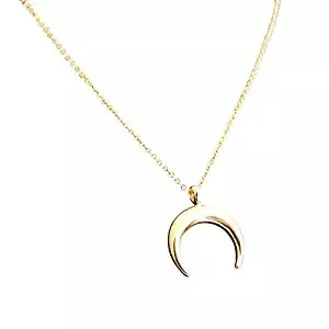 Manufacturers Direct Selling Stainless Steel Ox Horn Moon-Shaped Necklace Pendant Europe And America-Style Hot Selling Amazon Ac