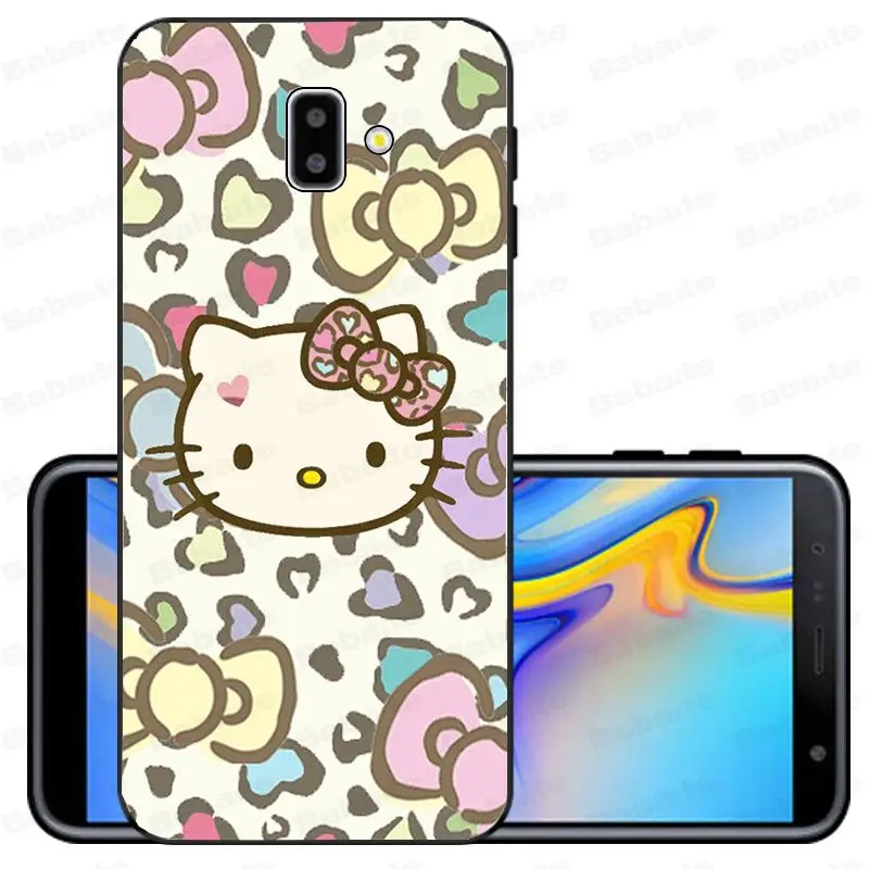 Чехол для galaxy j6 hello kitty Мягкий силиконовый черный чехол для телефона samsung galaxy j6 plus A6 A8 A9 A10 A30 A50 мобильные телефоны - Цвет: A16