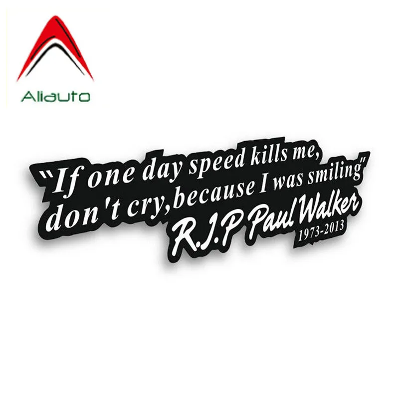 Aliauto Personality Car Stickers Speed and Passion 7 Forever Paul Walker Motto Automobile Motorcycle Waterproof Decal 5cm*19cm | Автомобили