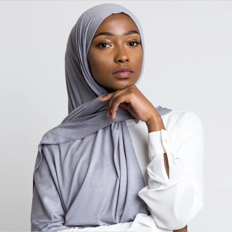 90*180 см мусульманский хиджаб из Джерси шарф для женский платок femme musulman hijabs Исламские шали и обертывания модальный головной платок для женщин