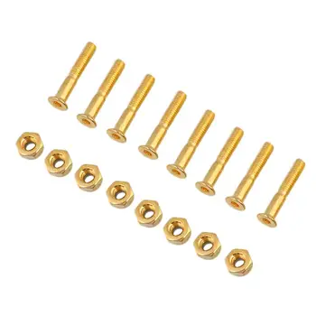 

8pcs/lot 29mm Skateboard Hardware Nails Bolt Screws Kit Set Skateboarding Gold