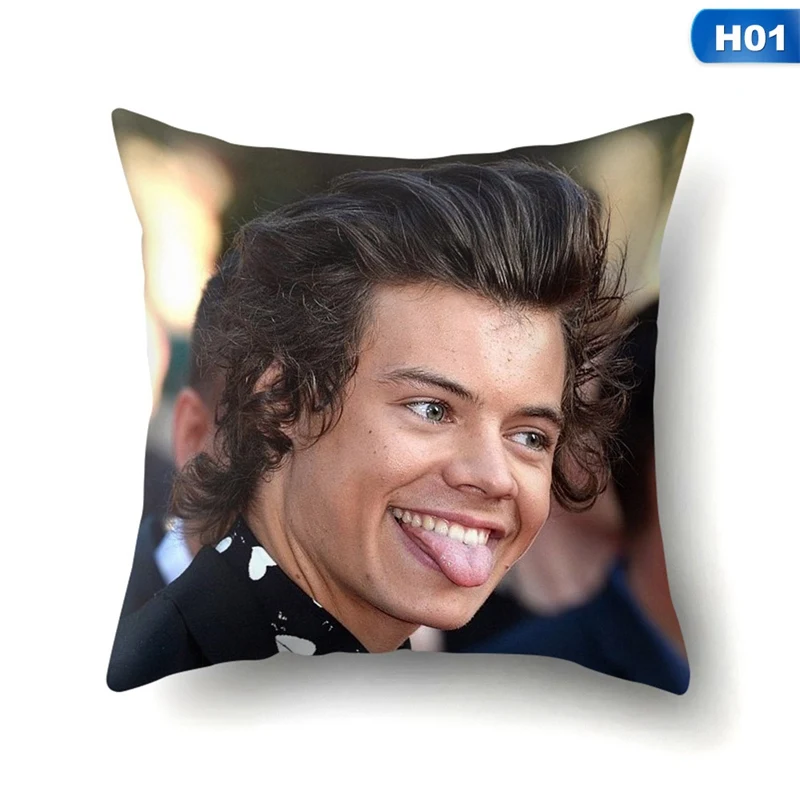 Harry Styles наволочка для подушки, домашняя хлопковая наволочка для подушки 45*45 см, декоративные подушки для дивана, чехлы для сидений, чехол для подушки автомобиля - Цвет: PW1409H01