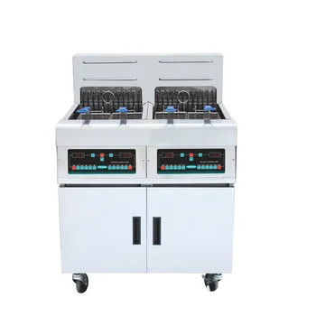 

Fy-18E-2 380V 50Hz 3 Phases Electric Fryer Computer-Board Fryer Double Sieves Double Oil Cylinders With Oil Filter