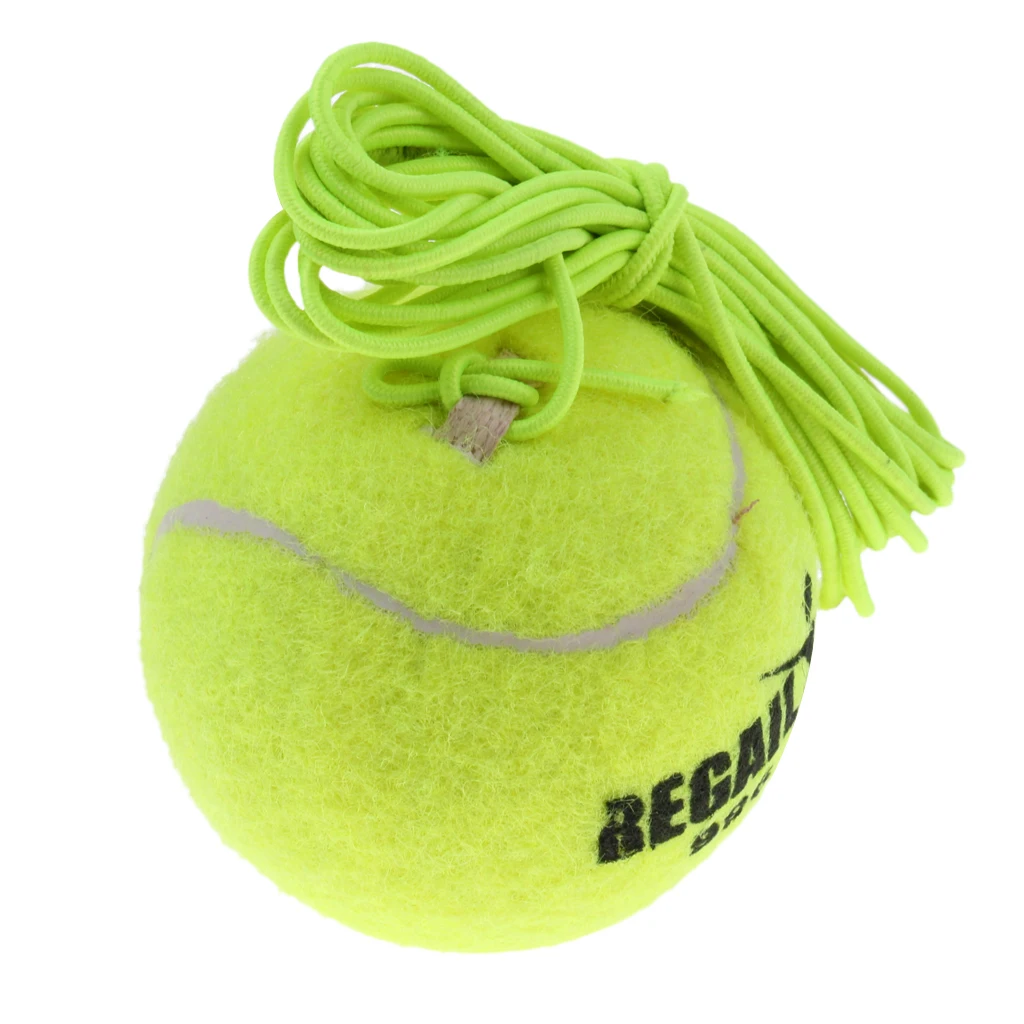 Portable Elastic Tennis Ball With String For Tennis Trainer, Green