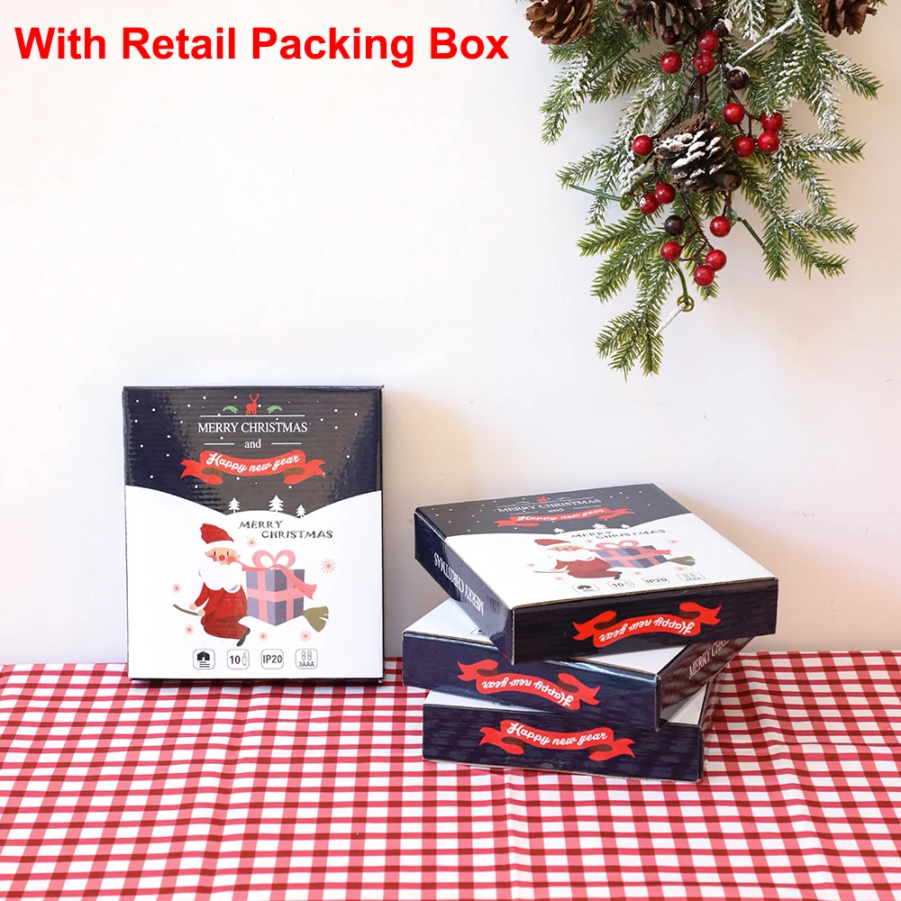 Led Holiday Bell Lights Christmas Hanging String Lights Battery Christmas Decor Sucker Light Christmas LED Window Decor Light