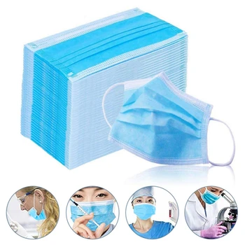 

20/50/100pcs 3-Layer Disposable Masks Anti Dustproof Breathable Earloop Mouth Face Mask Comfortable Sanitary Healthy Care Y