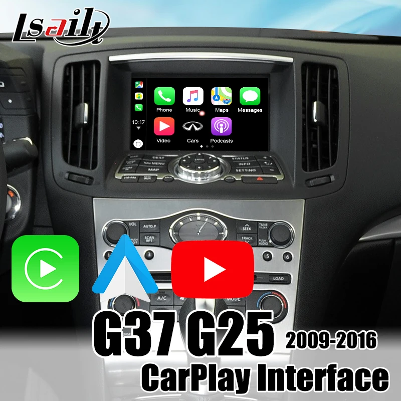Беспроводной интерфейсный бокс CarPlay для Infiniti G37 G25 2009-2016 Android автоматическая
