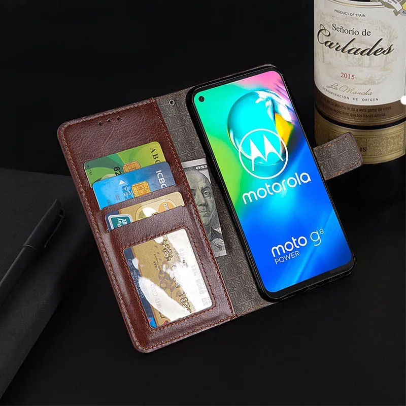 Кожаный чехол с откидной фоторамкой для Motorola One Vision Moto G8 G7 G6 E5 G5 G5s Plus Z4 Z3 Z2 Play Power