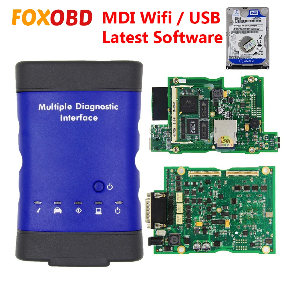 Диагностический сканер OBD2 для GM MDI с HDD 500G V2019.04 многоязычный USB интерфейс|Тестеры