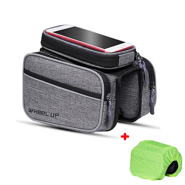 bike bag Велосипедная сумка для горного велосипеда MTB велосипедная передняя рама с сенсорным экраном верхняя трубка Сумки для телефона 6 дюймов с непромокаемой крышкой Аксессуары для велосипеда - Цвет: bike bag