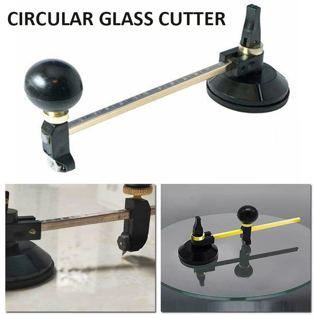 Glass Circular Cutter Adjustable Compasses Type Glass Cutter with Suction  Cup 65-300mm Dia Plastic Wood Board Circle Cutter - AliExpress