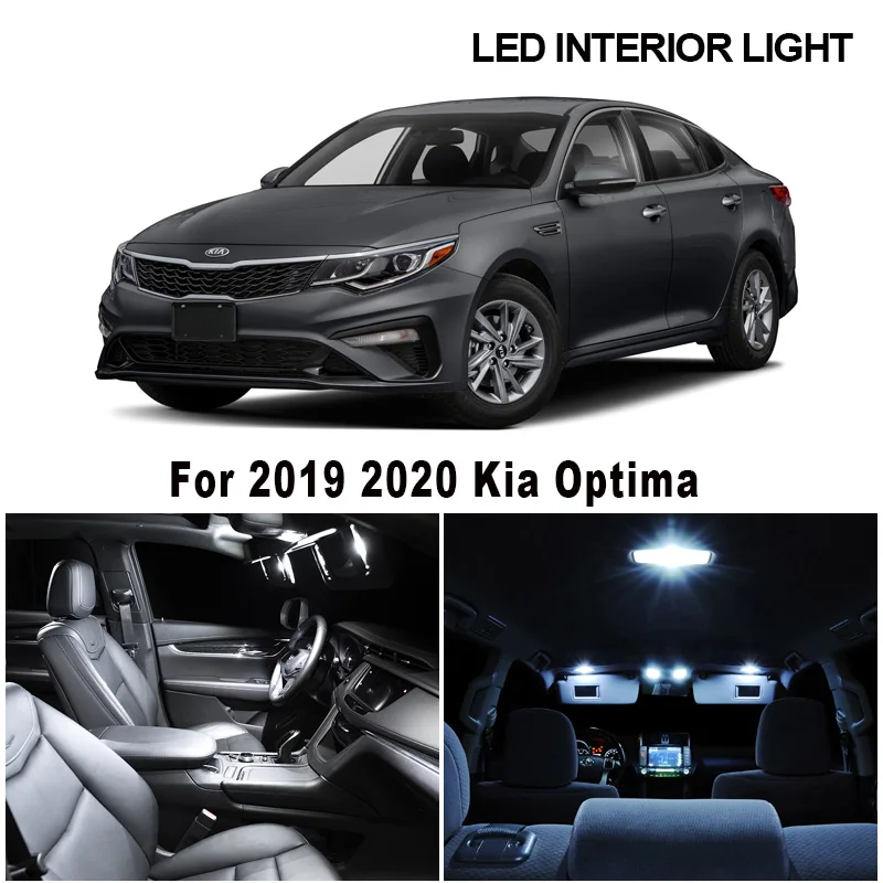 Автомобильные светодиодные лампы Canbus для чтения без ошибок 12 шт. салона Kia Optima 2019