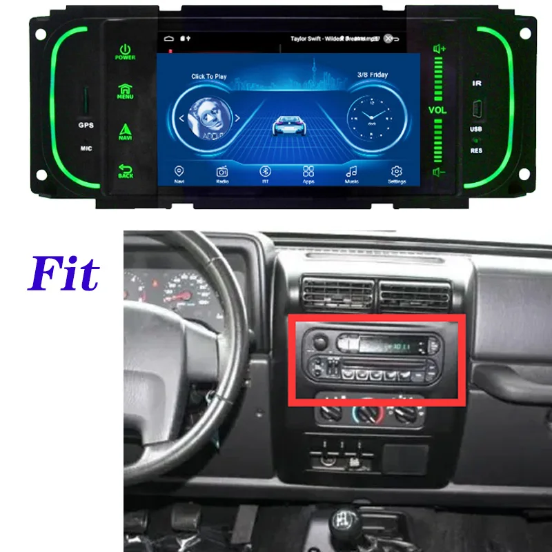 CarAudioNavigationGPSForJeepWranglerTJTJL219972006Stereo