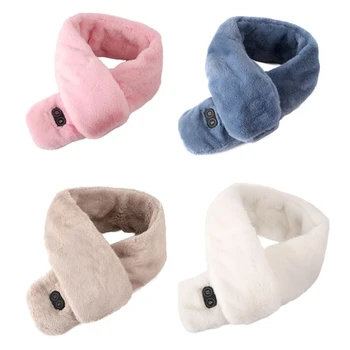 

New USB Electric Winter Scarf Shawl Instant Heating Neck Shoulder Massage Scarf Women Smart Heating Vibration Massage