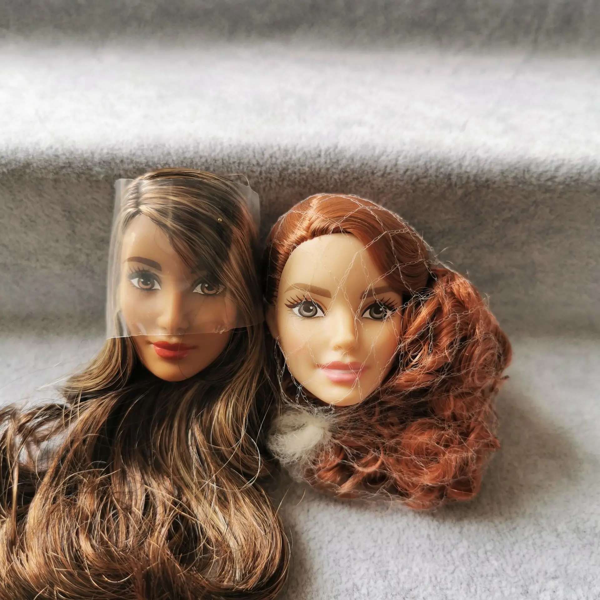 Коллекция на выбор, стильные кукольные головки barbis, серебряные волосы, джутовые красные волосы, кукла, аксессуары для девочек, сделай сам, повязка, принцесса, игрушка, кукольные головки