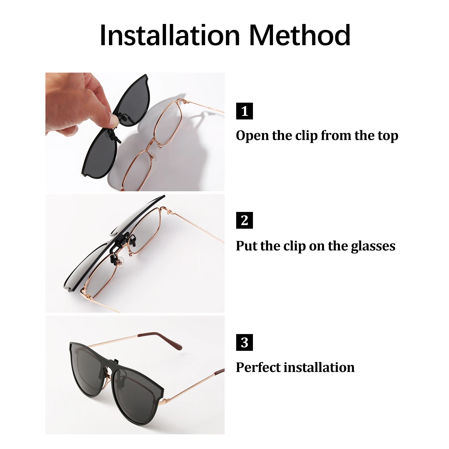 1 PCS Unisex Sunglasses Anti-Glare Driving Polarized Clip-on Glasses With Flip Up for Prescription Glasses UV Protection 2021 square sunglasses women Sunglasses