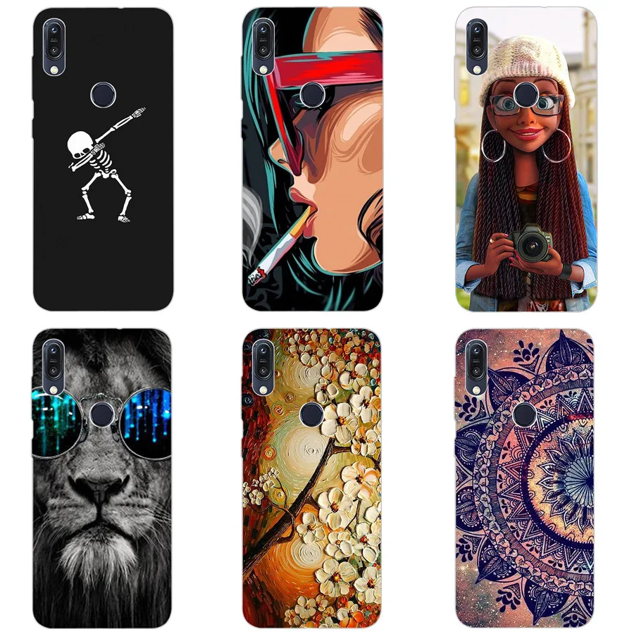 Case for Asus Zenfone Max Pro M1 ZB601KL ZB602KL Soft Silicone Floral Flower-Pattern Paint Cover Phon |