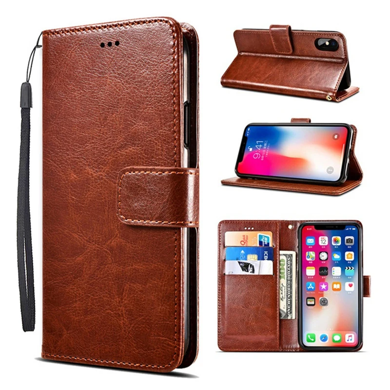 Cases for Meizu M6 Mini M711H Cover Case Magnetic Flip Retro Plain Wallet Stand Leather Phone Bag On Meizu M6 Note M721H Coque best meizu phone cases